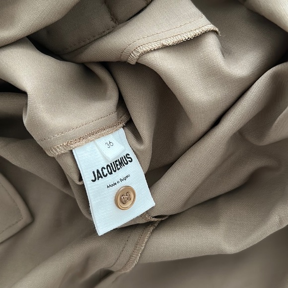 NEW JACQUEMUS Beige 'La Tunique Jocou' Long Sleeve Shirt (S) - Picture 8 of 9